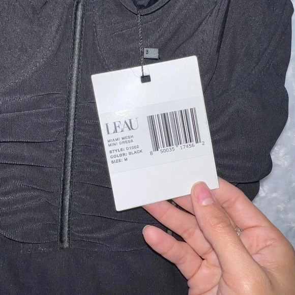 Leau NWT Sheer Stretch Bodice Corset Miami Mesh Mini Dress (Medium) - Picture 4 of 9